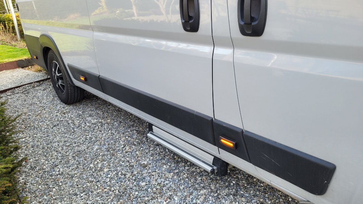 Begrenzungsleuchten Fiat Ducato LED Umbau final alle eingeschaltet