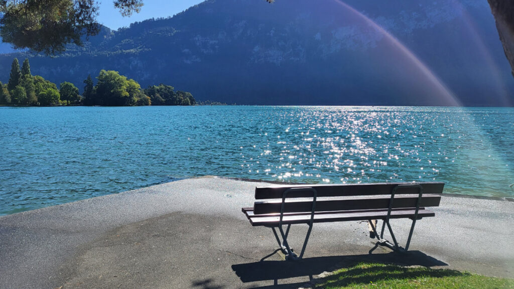Lazy Rancho Interlaken: 2 Campingplätze mit Jungfrau-Blick 28 Thunersee mit Blick vom Camping Lazy Rancho